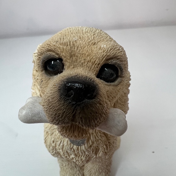 Stone Critters Cocker Pup with Bone SC-443 United Design 1992 3.5" Made in USA - Picture 6 of 9